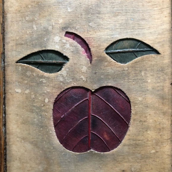 🎄 Wood box with apple And braided details Farmhouse - Picture 2 of 9